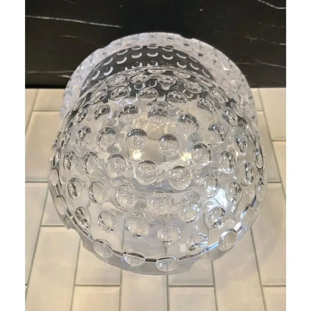 Mid-Century Modern Grainware Spherical Lucite Ice Bucket Golf Ball Cocktails GUC